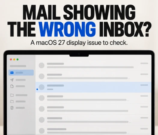 Apple Mail on a MacBook with a message list that looks wrong